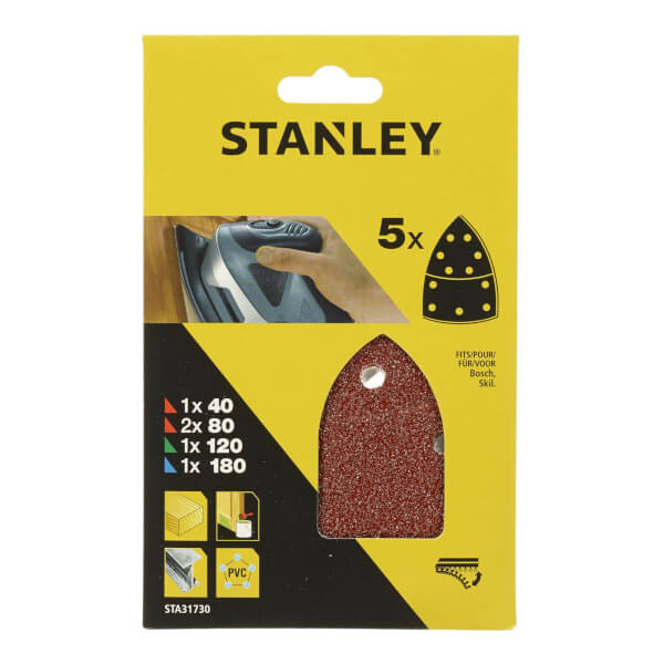 Stanley Detail Sander Sheets Mixed Pack STA31730XJ Homebase