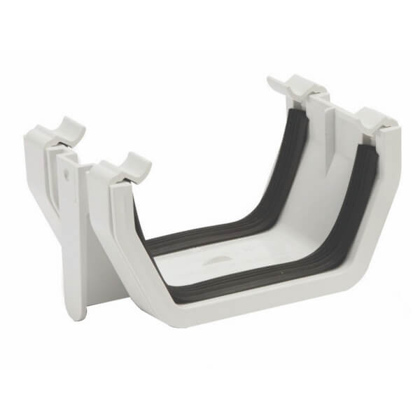 Polypipe Square Gutter Union Bracket 112mm White Homebase