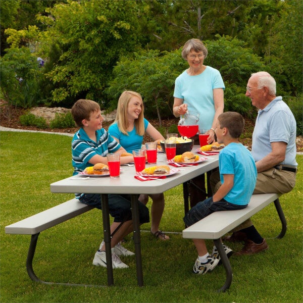 Offer Homebase Lifetime 6ft Classic Folding Picnic Table