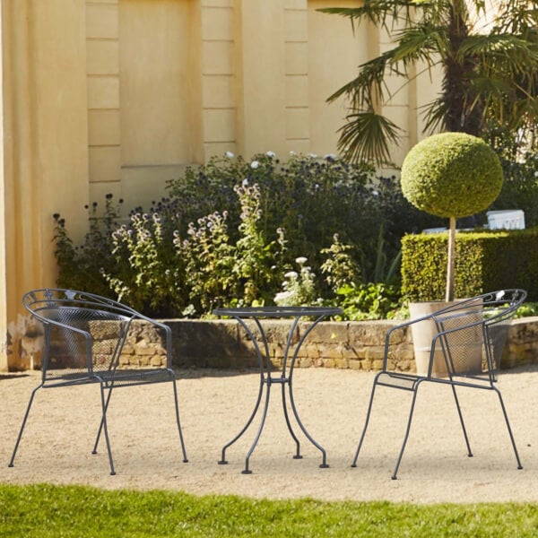 Royal Garden Elegance Metal 2 Seater Garden Bistro Set Homebase