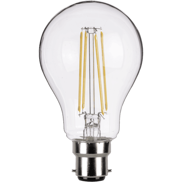TCP LED Filament Clear Classic 6W BC Light Bulb 3 pack Homebase