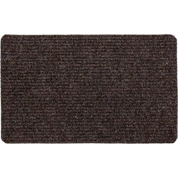 Large Indoor Ribbed Mat Charcoal Grey 60 x 80cm Homebase