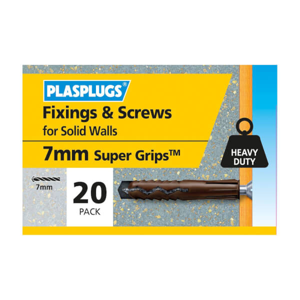 Plasplugs Brown Plugs & Screws x 20 Homebase