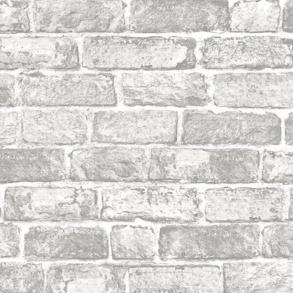 Fresco White Brick Wall Wallpaper | Homebase