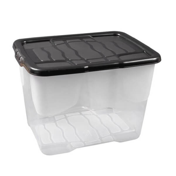 Curve 24L Storage Box with Black Lid Homebase