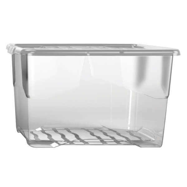 Curve 65L Storage Box with Clear Lid Homebase