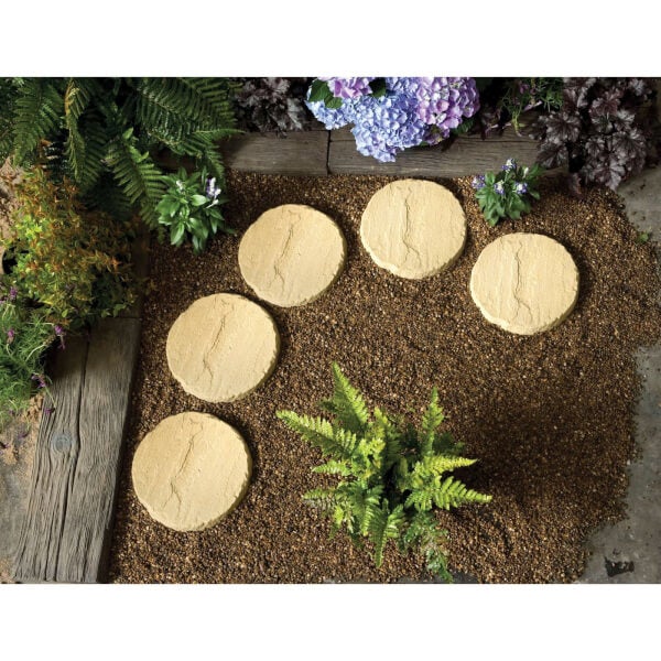 Stylish Stone Stepping Stone 300mm Gold Homebase