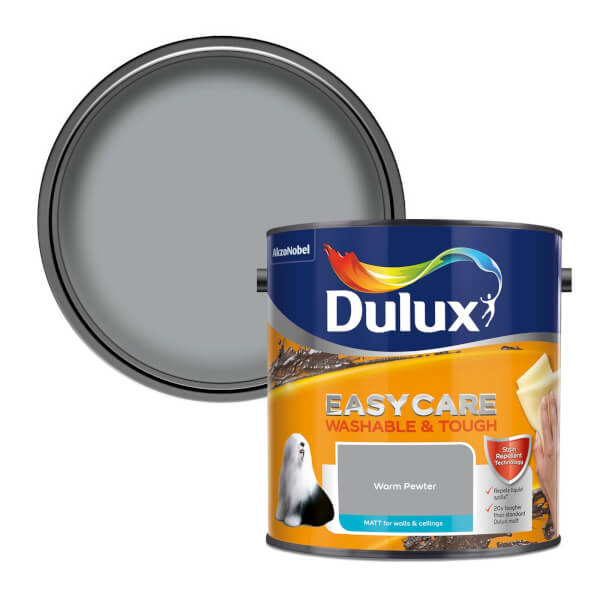 Dulux Easycare Washable & Tough Matt Paint Warm Pewter 2.5L Homebase