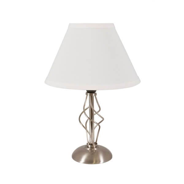 Darcie Satin Nickel Table Lamp Homebase