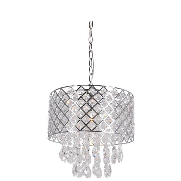 Offer Homebase 380mm Florence Glass Pendant Light Homebase