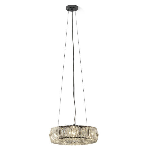 Polperro Crystal Band Chrome Pendant Light Homebase