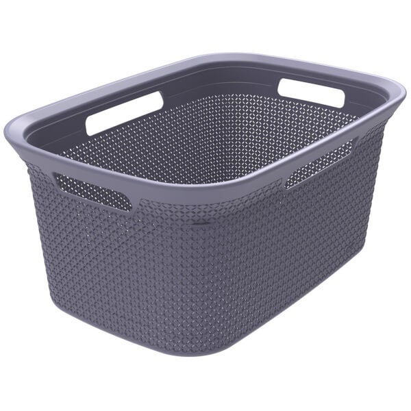 Ezy Storage Mode 45L Laundry Basket Lilac Homebase