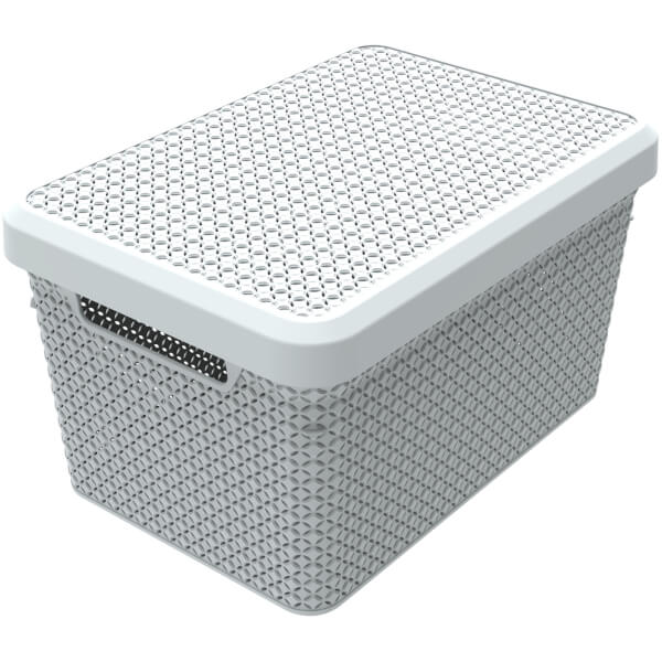 Ezy Storage Mode 17L Storage Basket with Lid Lily Homebase