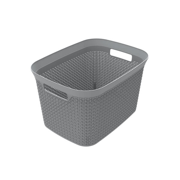 Ezy Storage Mode 25L Open Basket Grey Homebase