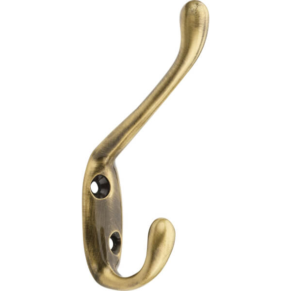 Basic Coat Hook Antique Brass Homebase