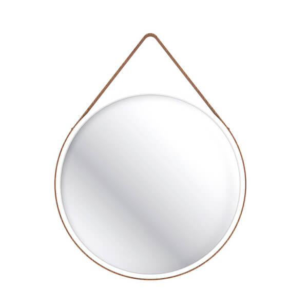 Home Design Round 60cm Bathroom Mirror White Homebase