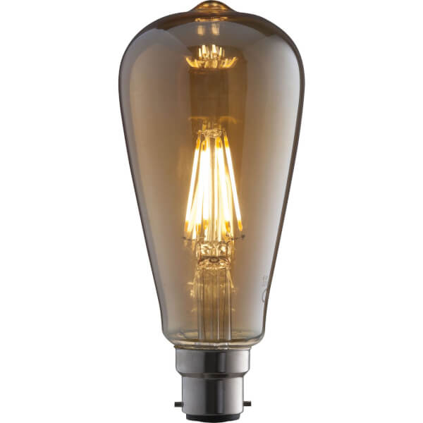 LED Filament ST64 6W B22 Vintage Light Bulb Homebase