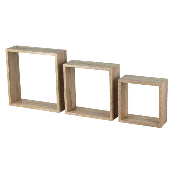3 Wall Cubes Sanoma Oak Homebase