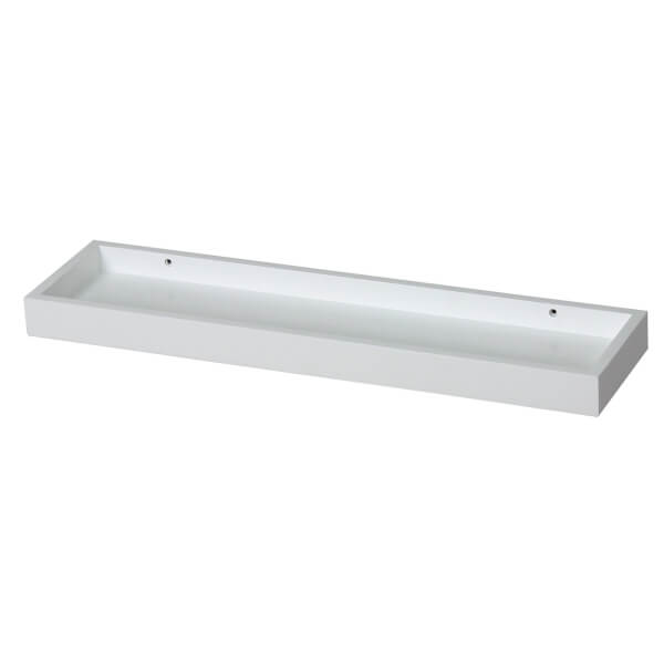 Tray Shelf White Matt 60x15x4cm Homebase
