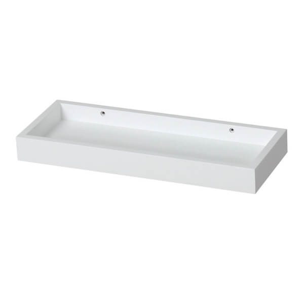 Tray Shelf White Matt 40x15x4cm Homebase