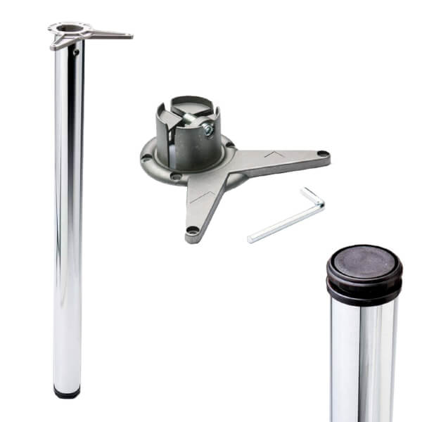 Unika Chrome Worktop & Breakfast Bar Leg 87cm Homebase