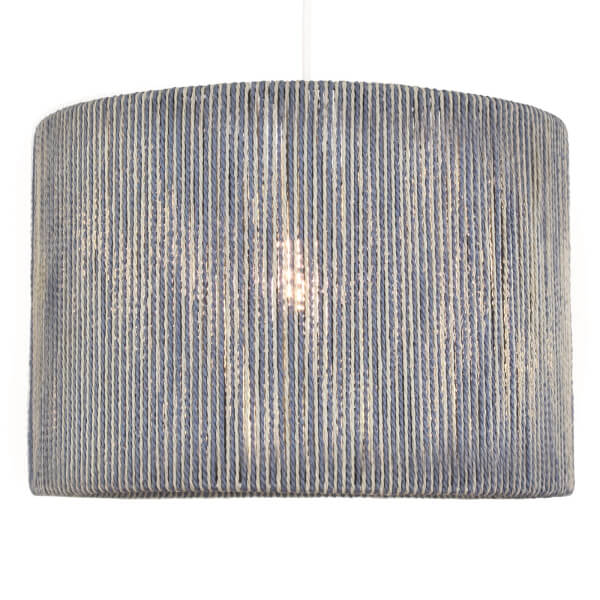 Lexi String Lamp Shade Blue & Cream 25cm Homebase