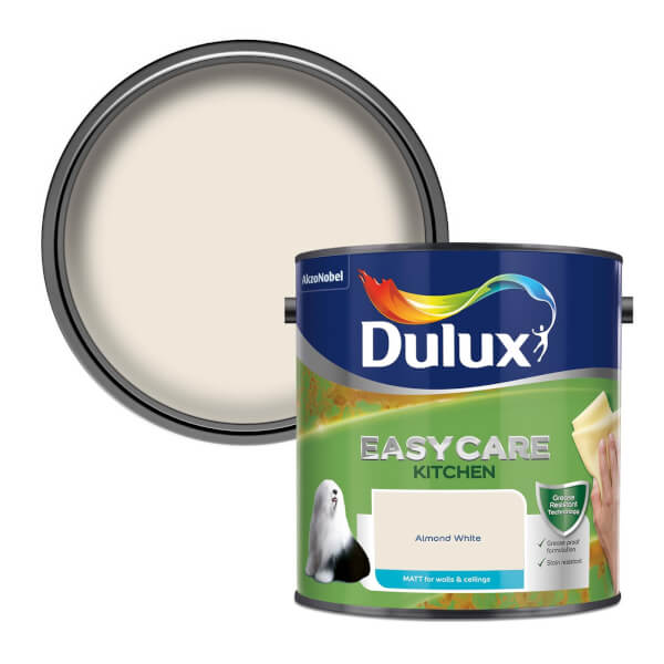Offer Homebase Dulux Easycare Kitchen Almond White Matt