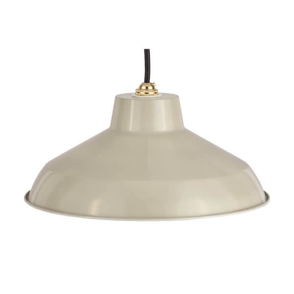 Retro Metal Easy Fit Pendant Light Shade Cream Homebase