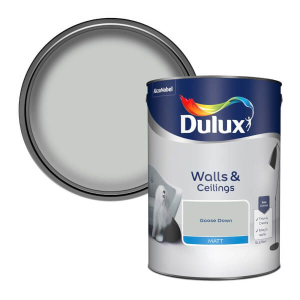 Dulux Matt Emulsion Paint Goose Down 5L Homebase