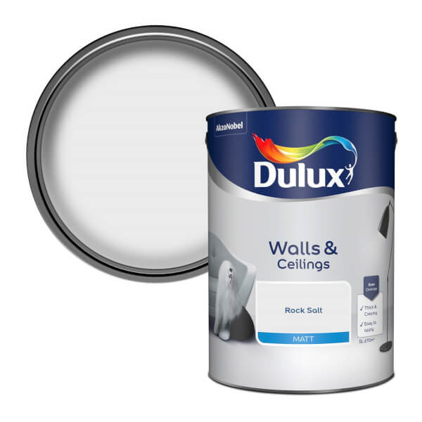 Dulux Matt Emulsion Paint Rock Salt 5L Homebase