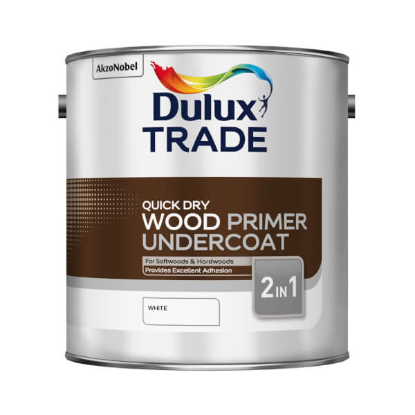 Dulux Trade Wood Primer Undercoat Quick Dry White 2.5L Homebase