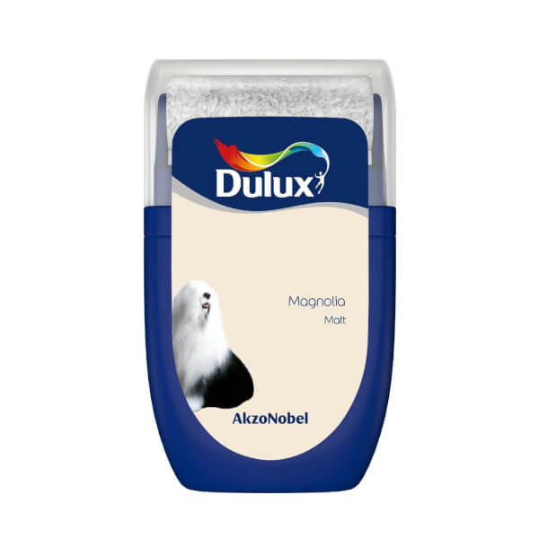 Offer Homebase Dulux Standard Magnolia Tester Paint 30ml