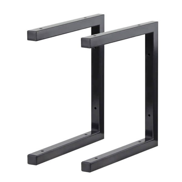 Offer Homebase Metal Double U Shelf Bracket Black 330x300mm