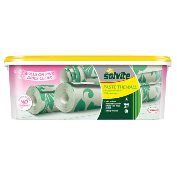 Solvite Pink Paste The Wall Wallpaper Paste 3 Roll Bucket Homebase