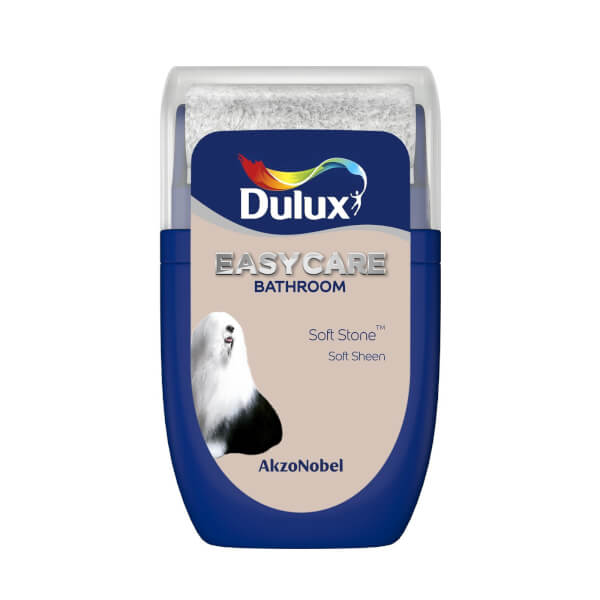 Dulux Easycare Bathroom Soft Stone Tester Paint 30ml Homebase