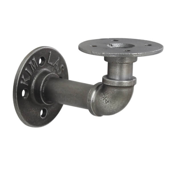 Offer Homebase Industrial Curved Pipe Bracket Gun Metal