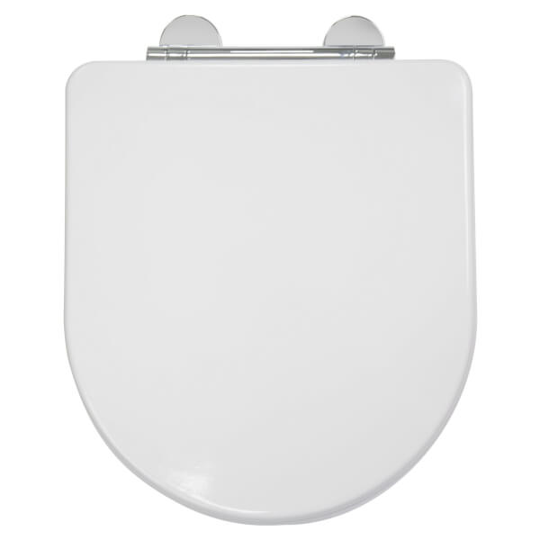 Croydex Garda DShaped Moulded Wood Toilet Seat White Homebase