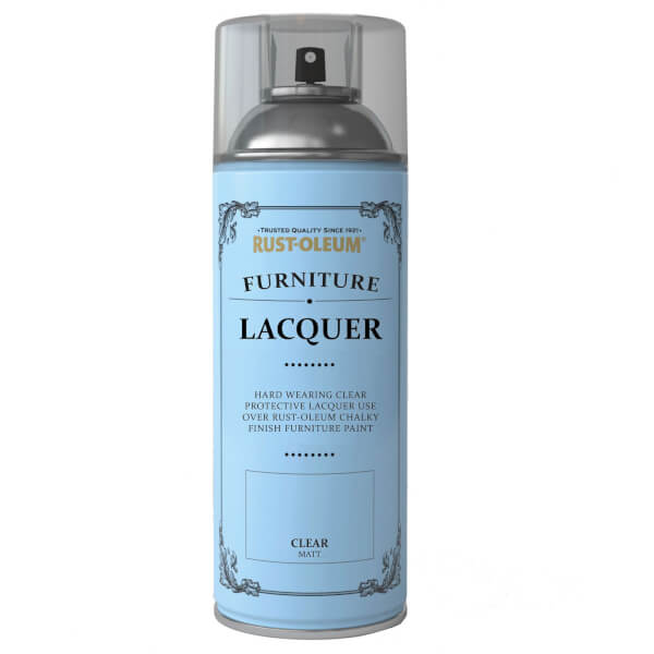 RustOleum Spray Furniture Lacquer Sealer Clear 400ml Homebase