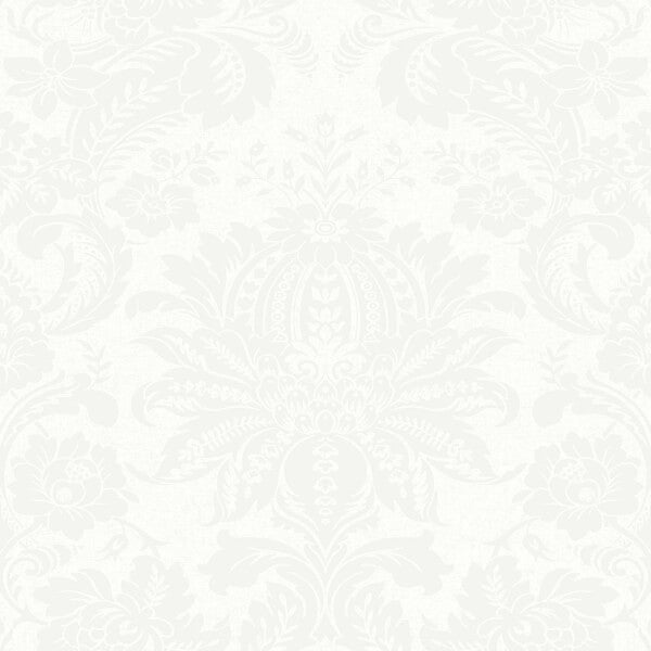 Superfresco Easy Floral Damask Paste the Wall Wallpaper White Homebase
