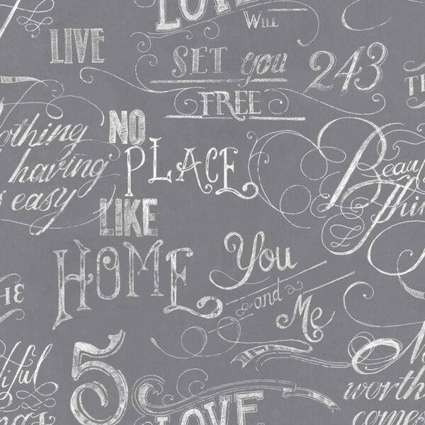 Fresco Chalkboard Wallpaper Grey Homebase