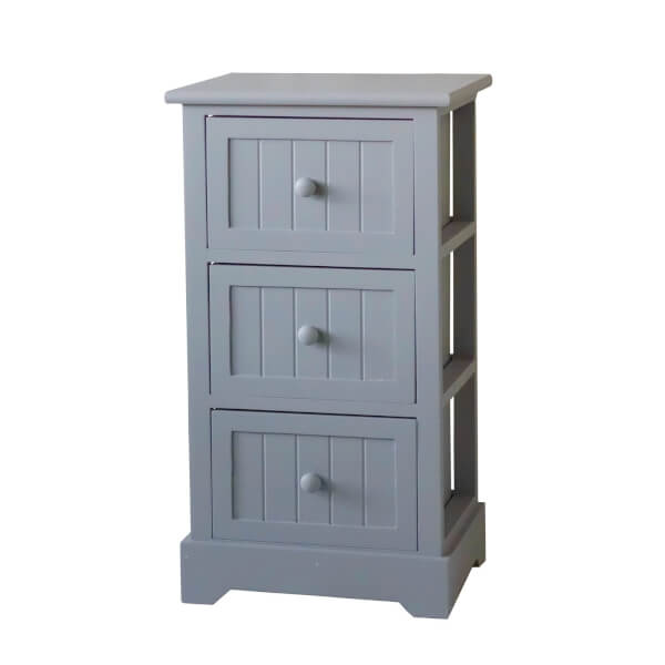Grey Classic 3 Drawer Storage Unit Homebase
