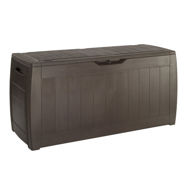 Keter Hollywood Outdoor Garden Storage Box 270L Brown Homebase