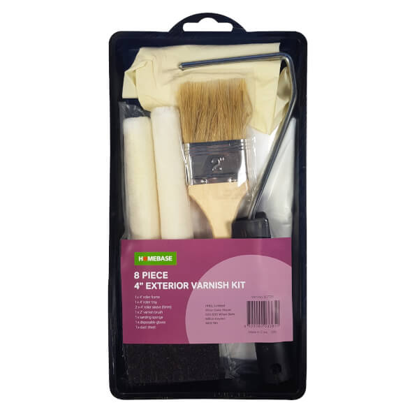 Homebase Exterior Varnish 8 Piece Kit 4" Homebase
