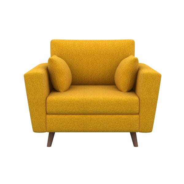 Lucia Cuddle Chair Mustard Homebase