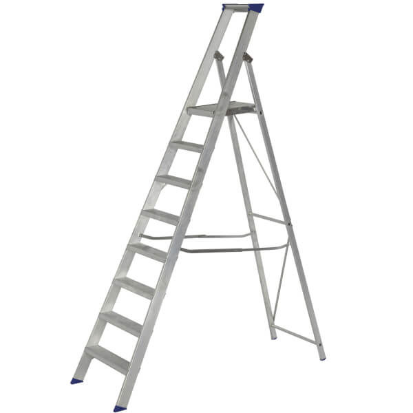 Werner MasterTrade Platform Step Ladder 8 Tread Homebase