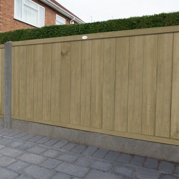 Forest Vertical Tongue & Groove Fence Panel 3ft Pack of 4 Homebase