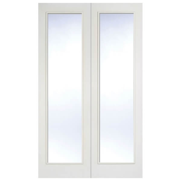 Pattern 20 Internal Glazed Primed White 1 Lite Pair Doors 1524 x