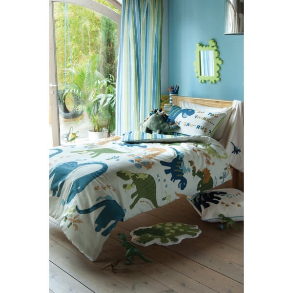 Catherine Lansfield Dino Easy Care Kids Single Duvet Set