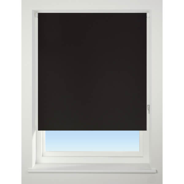 Jet Black Blackout Roller Blind 90cm Homebase