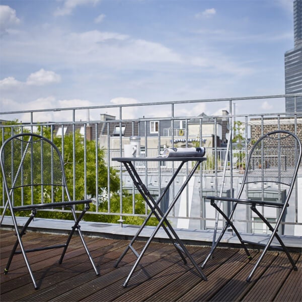 MWH Cafe Latte Metal Bistro Garden Set Homebase